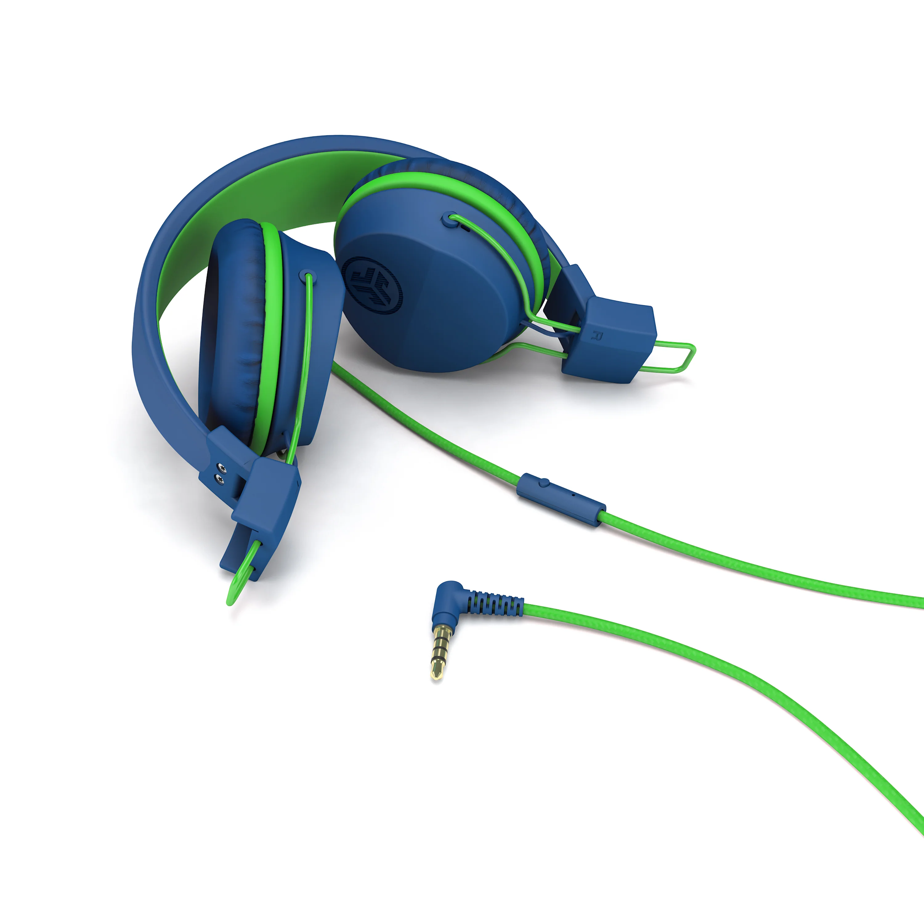 JBuddies Studio On-Ear Kids Wired Type-C Headphones Blue/Green - Image 6