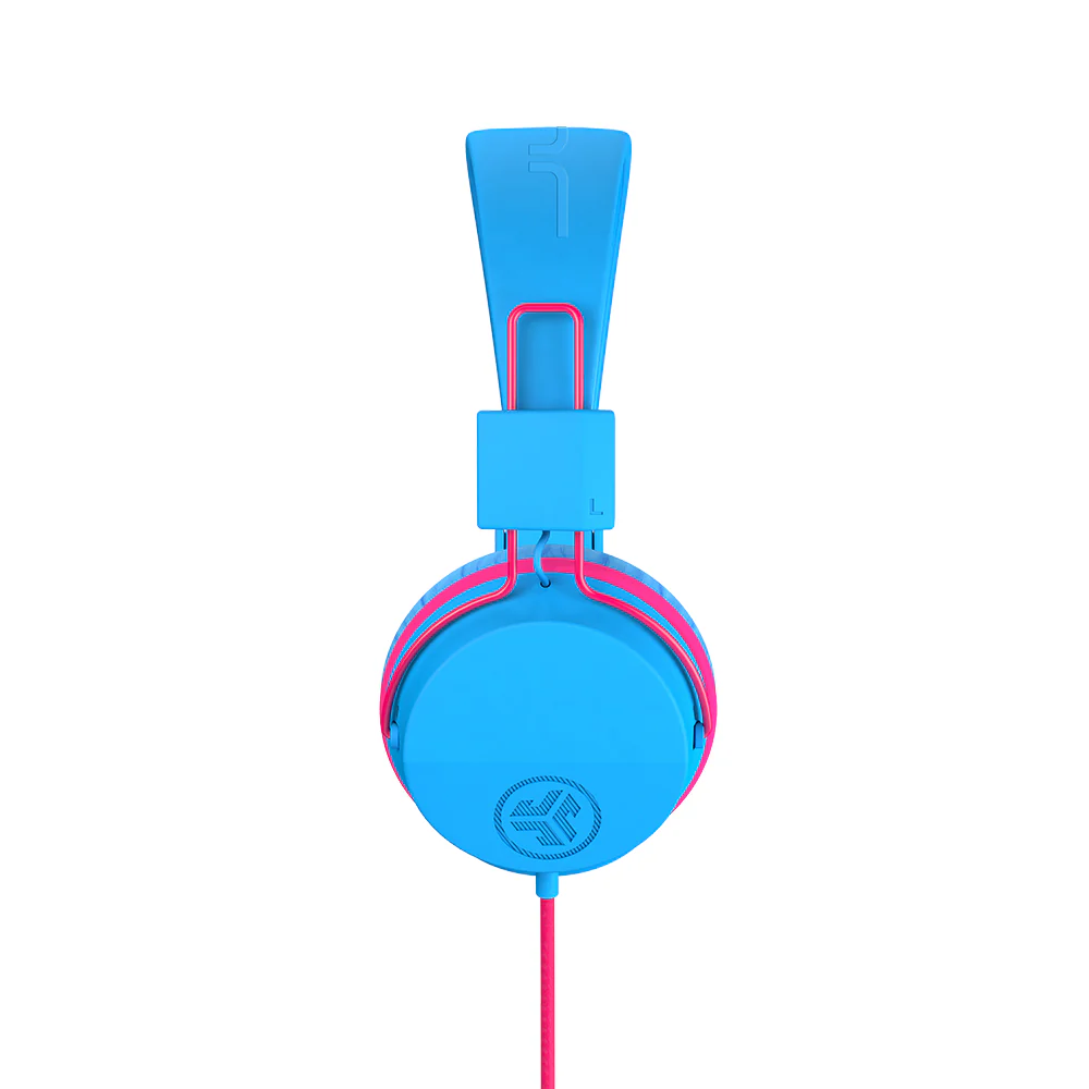 JBuddies Studio On-Ear Kids Wired Type-C Headphones Blue/Pink - Image 3
